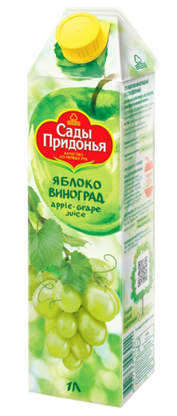 картинка САДЫ ПРИДОНЬЯ, СОК яблоко-виноград (1 л) от магазина Радуга детства