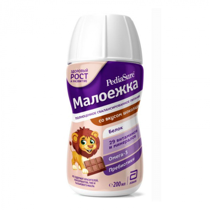 картинка МАЛОЕЖКА PediaSure, Смесь жидкая с шоколадом (0,2л) от магазина Радуга детства