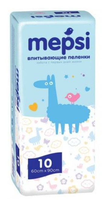 картинка MEPSI, ПЕЛЕНКА детская впитывающая 60*90 (10 ш/уп) от магазина Радуга детства
