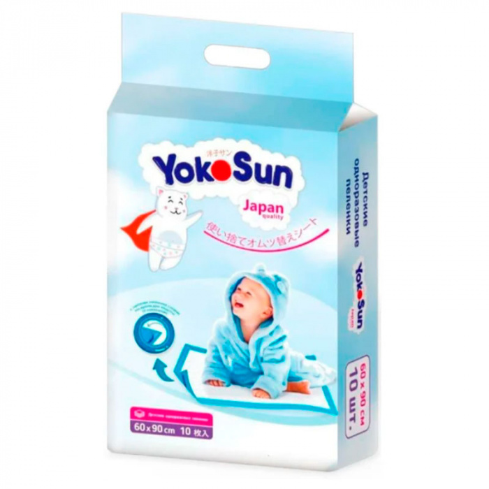 картинка YokoSun, ПЕЛЕНКИ впитывающие (60х90 см) (10 шт.) от магазина Радуга детства