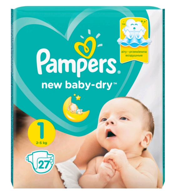 картинка PAMPERS NEWBABY, подгузники НьюБорн (2-5 кг), (27 шт.) от магазина Радуга детства