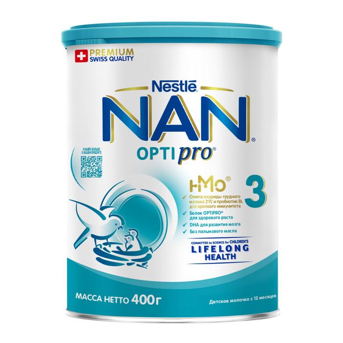 картинка NAN 3, СМЕСЬ сухая мол., с 12 мес. (400 г) от магазина Радуга детства