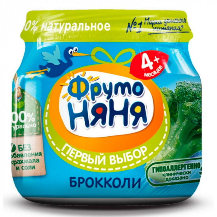 картинка ФРУТОНЯНЯ, ПЮРЕ капуста брокколи (80 г) от магазина Радуга детства