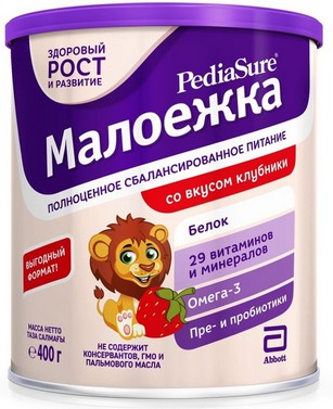 картинка МАЛОЕЖКА PediaSure, клубника 400 г. от магазина Радуга детства