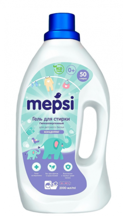 картинка MEPSI, ГЕЛЬ для стирки детского белья (2000 мл) от магазина Радуга детства