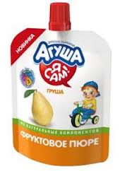 картинка АГУША, ПЮРЕ "Груша" с 6 мес. (90 г) "Я сам!" ПАУЧ от магазина Радуга детства