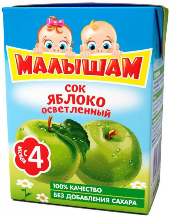 картинка ФРУТОНЯНЯ МАЛЫШАМ, СОК яблоко осветл. (0,33л) от магазина Радуга детства