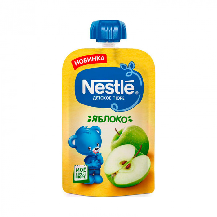 картинка NESTLE, ПЮРЕ "Яблоко" (90 г) ПАУЧ от магазина Радуга детства