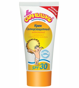 картинка МОЕ СОЛНЫШКО, КРЕМ солнцезащ., SPF 30, (55мл)   от магазина Радуга детства