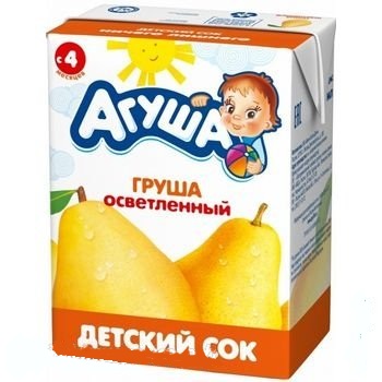 картинка АГУША, СОК "Груша" осветленный, с 4 мес. (200 мл) от магазина Радуга детства