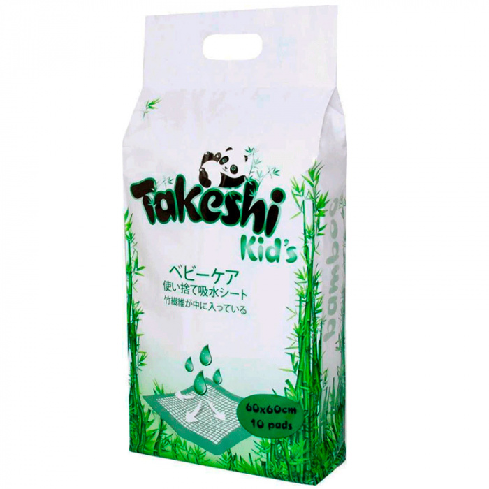 картинка TAKESHI Kids , ПЕЛЕНКИ впитывающие-бамбуковые, (60х60 см) (10 шт.) от магазина Радуга детства