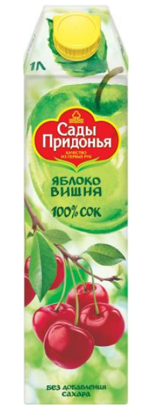 картинка САДЫ ПРИДОНЬЯ, СОК яблоко-вишня (1 л) от магазина Радуга детства