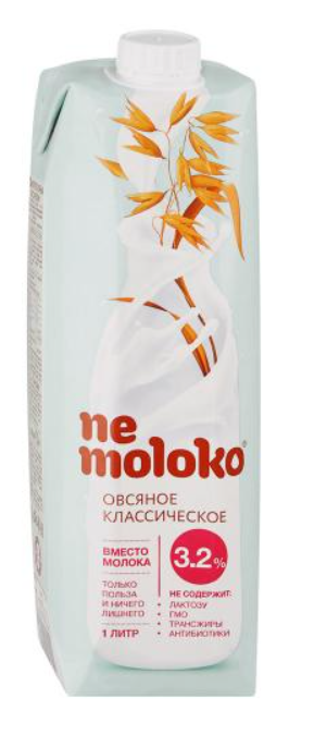 картинка NEMOLOKO, НАПИТОК овсяный классический 1 л от магазина Радуга детства