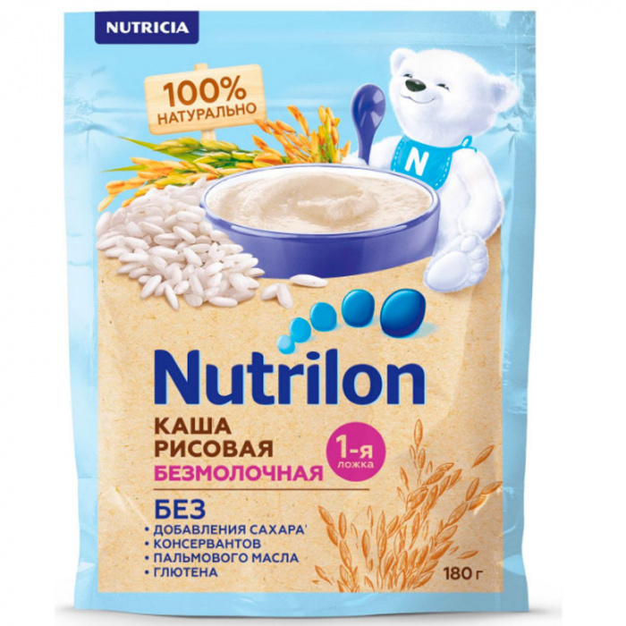 картинка NUTRILON, КАША б/м рисовая, (180 г) от магазина Радуга детства