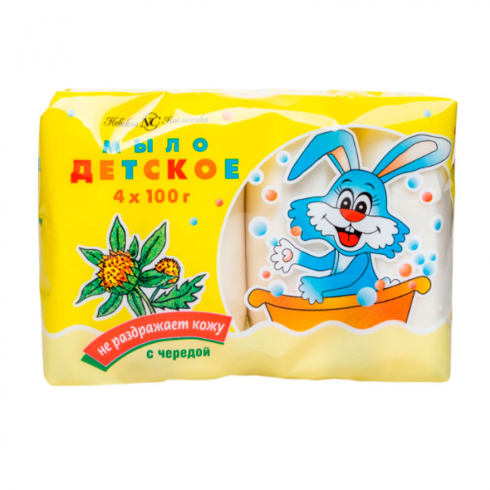 картинка МЫЛО детское "Череда" в блоках (4х100 гр)  от магазина Радуга детства