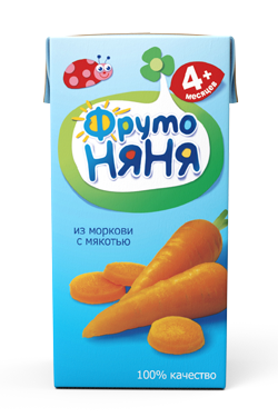 картинка ФРУТОНЯНЯ, НЕКТАР морковь, с мяк. (200 мл) от магазина Радуга детства