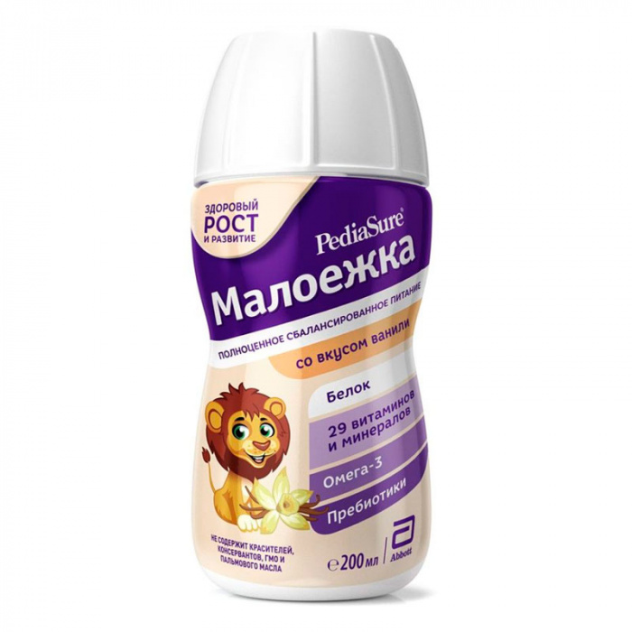 картинка МАЛОЕЖКА PediaSure, Смесь жидкая с ванилью (0,2л) от магазина Радуга детства