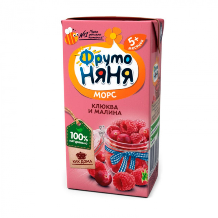 картинка ФРУТОНЯНЯ, МОРС из клюквы/малины (0.2 л) от магазина Радуга детства