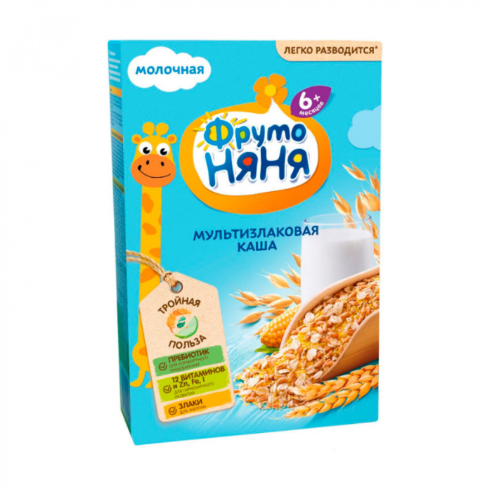 картинка ФРУТОНЯНЯ, КАША мол. мультизлаковая, с 6 мес., (200 г) от магазина Радуга детства