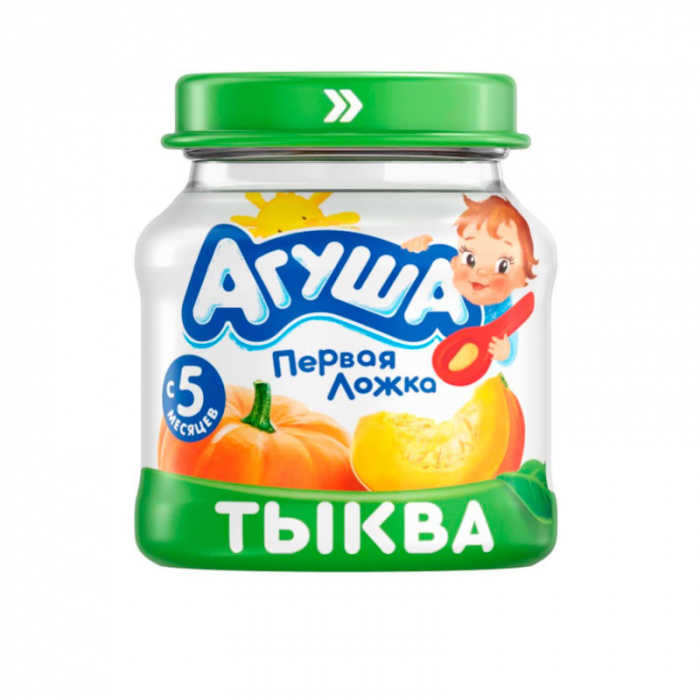 картинка АГУША, ПЮРЕ "Тыква" с 5 мес. (80г) ст/б от магазина Радуга детства