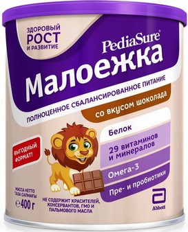 картинка МАЛОЕЖКА PediaSure, шоколад 400 г. от магазина Радуга детства