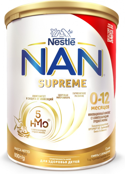 картинка NAN 0-12, СМЕСЬ сухая мол.  SUPREME (800 г) от магазина Радуга детства