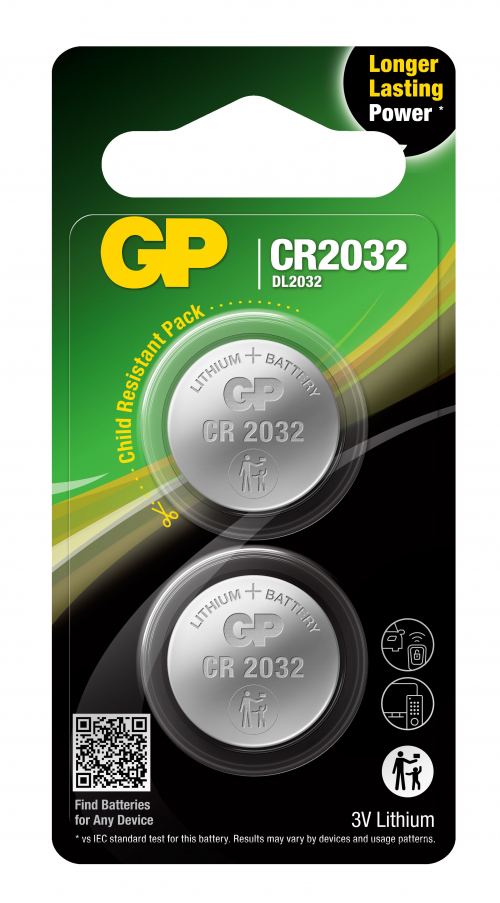 картинка ЭЛЕМЕНТ Питания GP CR2032-2CRU2 от магазина Радуга детства