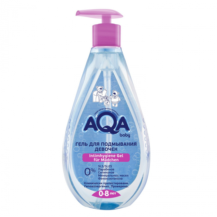 картинка NEW AQA BABY, ГЕЛЬ для подмывания девочек,250мл от магазина Радуга детства