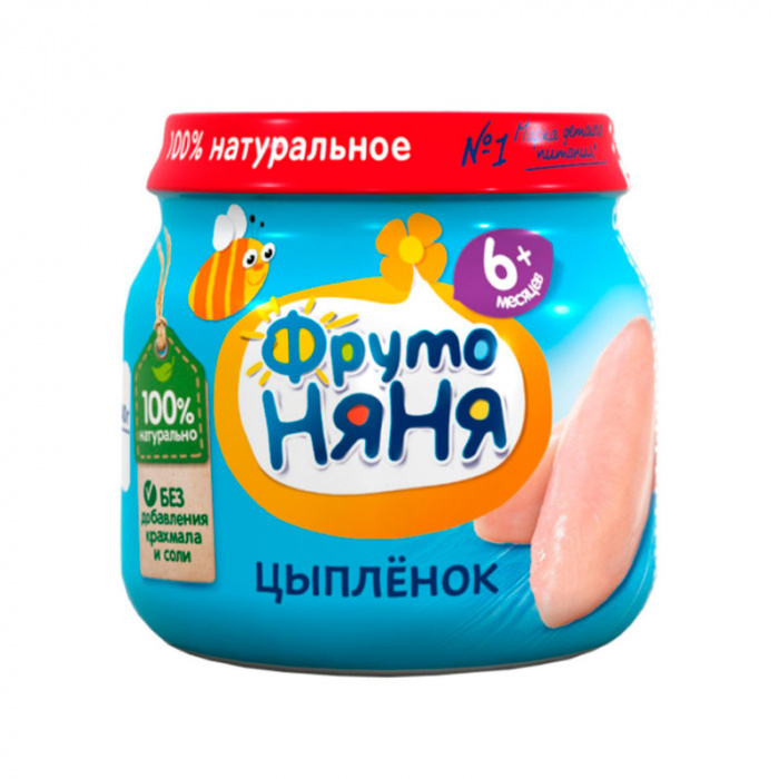 картинка ФРУТОНЯНЯ, ПЮРЕ цыплёнок, (80г) от магазина Радуга детства