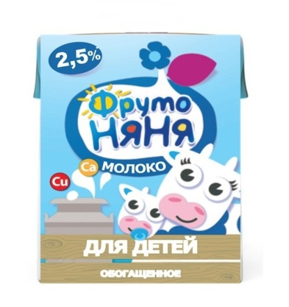 картинка ФРУТОНЯНЯ, МОЛОКО 2,5% (0,2л) от магазина Радуга детства