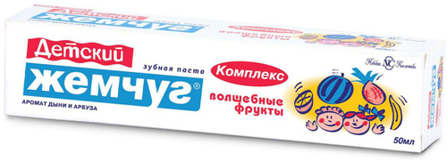 картинка НОВЫЙ ЖЕМЧУГ, ПАСТА зубная "Волшебные фрукты" (50 мл)  от магазина Радуга детства